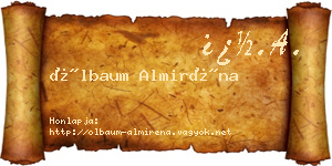 Ölbaum Almiréna névjegykártya